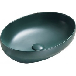 Mexen Cornelia  Lavoar pe blat  50 x 36 cm,  verde  mat - 21885047 Lavoar pe blat fara gaura beterie 467680 Mexen