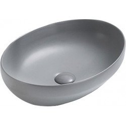 Mexen Cornelia  Lavoar pe blat  50 x 36 cm,  gri   mat - 21885061 Lavoar pe blat fara gaura beterie 467680 Mexen