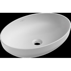 Mexen Cornelia  Lavoar pe blat  50 x 36 cm,  platina  mat - 21885063 Lavoar pe blat fara gaura beterie 467680 Mexen