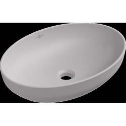 Mexen Cornelia  Lavoar pe blat  50 x 36 cm,  gri  mat - 21885067 Lavoar pe blat fara gaura beterie 467680 Mexen
