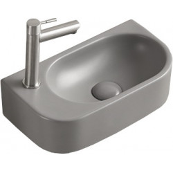 Mexen Viera  Lavoar pe blat  stanga 40 x 21 cm,  gri   mat - 21274061L Lavoar pe blat fara gaura beterie 467680 Mexen