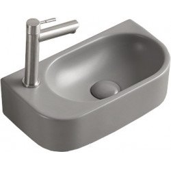 Mexen Viera  Lavoar pe blat  stanga 40 x 21 cm,  gri   mat - 21274061L Lavoar pe blat fara gaura beterie 467680 Mexen