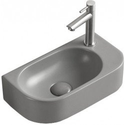 Mexen Viera  Lavoar pe blat   dreapta 40 x 21 cm,  gri   mat - 21274061R Lavoar pe blat fara gaura beterie 467680 Mexen