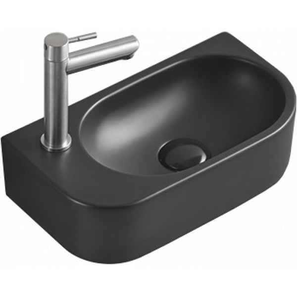 Mexen Viera  Lavoar pe blat  stanga 40 x 21 cm,  negru mat - 21274085L