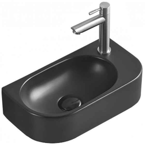 Mexen Viera  Lavoar pe blat   dreapta 40 x 21 cm,  negru mat - 21274085R