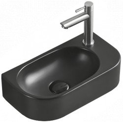 Mexen Viera  Lavoar pe blat   dreapta 40 x 21 cm,  negru mat - 21274085R Lavoar pe blat fara gaura beterie 467680 Mexen