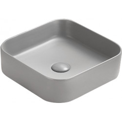 Mexen Vena  Lavoar pe blat  37 x 37 cm, gri  mat - 22193761 Lavoar pe blat fara gaura beterie 467680 Mexen