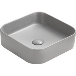 Mexen Vena  Lavoar pe blat  37 x 37 cm, gri  mat - 22193761 Lavoar pe blat fara gaura beterie 467680 Mexen
