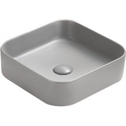 Mexen Vena  Lavoar pe blat  37 x 37 cm, gri  mat - 22193761 Lavoar pe blat fara gaura beterie 467680 Mexen