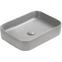 Mexen Vena  Lavoar pe blat  50 x 37 cm,  gri   mat - 22195061 Lavoar pe blat fara gaura beterie 467680 Mexen