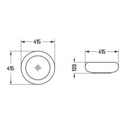 Mexen Lola  Lavoar pe blat  41 x 41 cm,  alb - 22214100