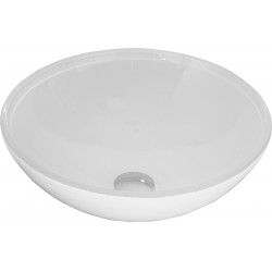 Mexen Mira  sticla  Lavoar pe blat  42 x 42 cm,  alb - 24124230 Lavoar pe blat fara gaura beterie 467680 Mexen