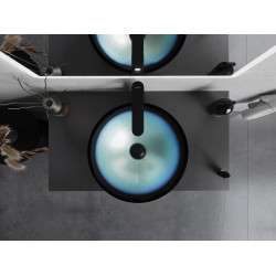 Mexen Mira  sticla  Lavoar pe blat  42 x 42 cm, albastru  - 24124247 Lavoar pe blat fara gaura beterie 467680 Mexen