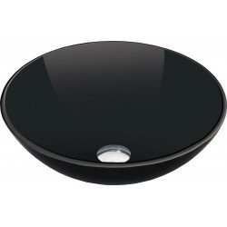 Mexen Mira  sticla  Lavoar pe blat  42 x 42 cm,  negru - 24124270 Lavoar pe blat fara gaura beterie 467680 Mexen