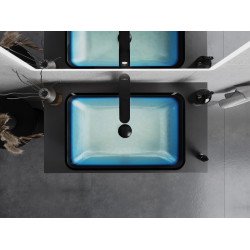 Mexen Megan  sticla  Lavoar pe blat  56 x 36 cm, albastru  - 24135647
