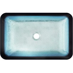 Mexen Megan  sticla  Lavoar pe blat  56 x 36 cm, albastru  - 24135647