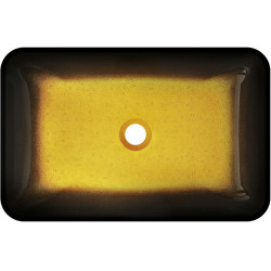 Mexen Megan  sticla  Lavoar pe blat  56 x 36 cm, auriu - 24135651