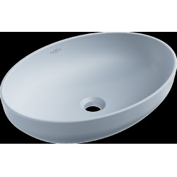 Mexen Cornelia  Lavoar pe blat  50 x 36 cm,  gri -albastru  mat - 21885069 Lavoar pe blat fara gaura beterie 467680 Mexen
