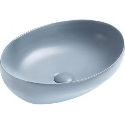 Mexen Cornelia  Lavoar pe blat  50 x 36 cm,  gri -albastru  mat - 21885069 Lavoar pe blat fara gaura beterie 467680 Mexen
