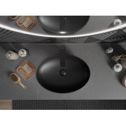 Mexen Cornelia  Lavoar pe blat  50 x 36 cm,  negru mat - 21885085