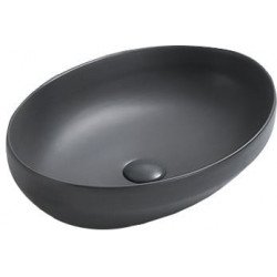 Mexen Cornelia  Lavoar pe blat  50 x 36 cm,  gri  mat - 21885071 Lavoar pe blat fara gaura beterie 467680 Mexen