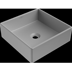 Mexen Goya  Lavoar pe blat  35 x 35 cm,  gri   mat - 22183561 Lavoar pe blat fara gaura beterie 467680 Mexen