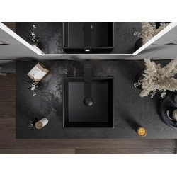 Mexen Goya  Lavoar pe blat  35 x 35 cm,  negru mat - 22183585