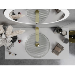 Mexen Aura  sticla  Lavoar pe blat  39 x 39 cm, transparent - 24013900