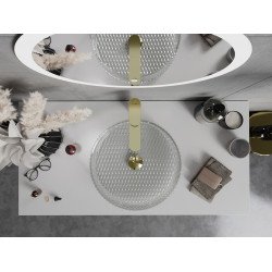 Mexen Aura  sticla  Lavoar pe blat  39 x 39 cm, transparent - 24013900