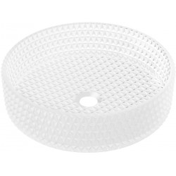 Mexen Aura  sticla  Lavoar pe blat  39 x 39 cm,  mata - 24013930 Lavoar pe blat fara gaura beterie 467680 Mexen