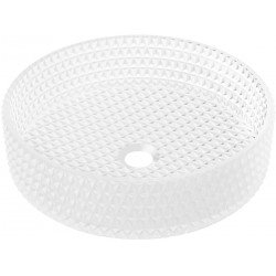 Mexen Aura  sticla  Lavoar pe blat  39 x 39 cm,  mata - 24013930 Lavoar pe blat fara gaura beterie 467680 Mexen