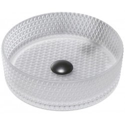 Mexen Aura  sticla  Lavoar pe blat  39 x 39 cm,  mata - 24013930 Lavoar pe blat fara gaura beterie 467680 Mexen