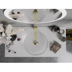 Mexen Aura  sticla  Lavoar pe blat  39 x 39 cm,  mata - 24013930