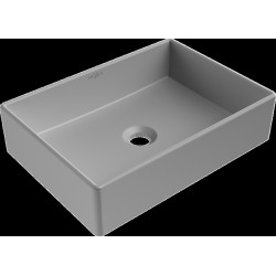 Mexen Goya  Lavoar pe blat  45 x 32 cm,  gri   mat - 22184561 Lavoar pe blat fara gaura beterie 467680 Mexen