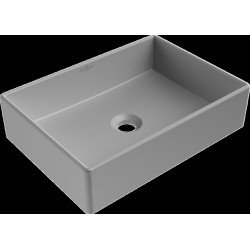 Mexen Goya  Lavoar pe blat  45 x 32 cm,  gri   mat - 22184561 Lavoar pe blat fara gaura beterie 467680 Mexen