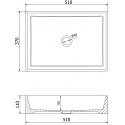 Mexen Goya  Lavoar pe blat  51 x 37 cm,  alb - 22185000
