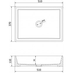 Mexen Goya  Lavoar pe blat  51 x 37 cm,  alb - 22185000