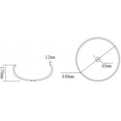 Mexen Celia  sticla  Lavoar pe blat  44 x 44 cm, transparent - 24034400