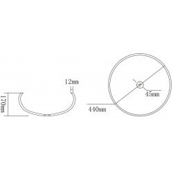 Mexen Celia  sticla  Lavoar pe blat  44 x 44 cm, transparent - 24034400
