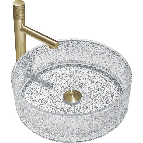 Mexen Dema  sticla  Lavoar pe blat  39 x 39 cm, transparent - 24043900