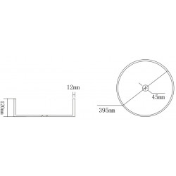 Mexen Dema  sticla  Lavoar pe blat  39 x 39 cm, transparent - 24043900