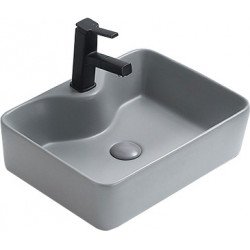 Mexen Eva  Lavoar pe blat  48 x 37 cm,  gri   mat- 21424961 Lavoar pe blat fara gaura beterie 467680 Mexen