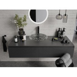 Mexen Heba  sticla  Lavoar pe blat  45 x 45 cm, transparent - 24064500