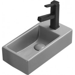 Mexen Inez  Lavoar pe blat  stanga 40 x 20 cm,  gri   mat - 21484061L Lavoar pe blat fara gaura beterie 467680 Mexen