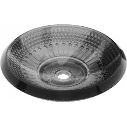 Mexen Heba  sticla  Lavoar pe blat  45 x 45 cm,  negru - 24064570 Lavoar pe blat fara gaura beterie 467680 Mexen