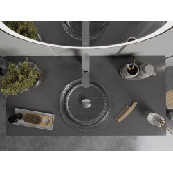 Mexen Lira  sticla  Lavoar pe blat  37 x 37 cm, transparent - 24053700