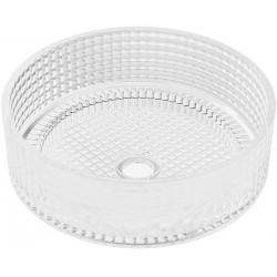 Mexen Lira  sticla  Lavoar pe blat  37 x 37 cm, transparent - 24053700 Lavoar pe blat fara gaura beterie 467680 Mexen