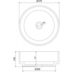 Mexen Lira  sticla  Lavoar pe blat  37 x 37 cm, transparent - 24053700