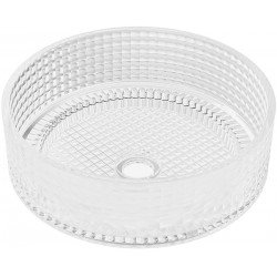 Mexen Lira  sticla  Lavoar pe blat  37 x 37 cm, transparent - 24053700 Lavoar pe blat fara gaura beterie 467680 Mexen