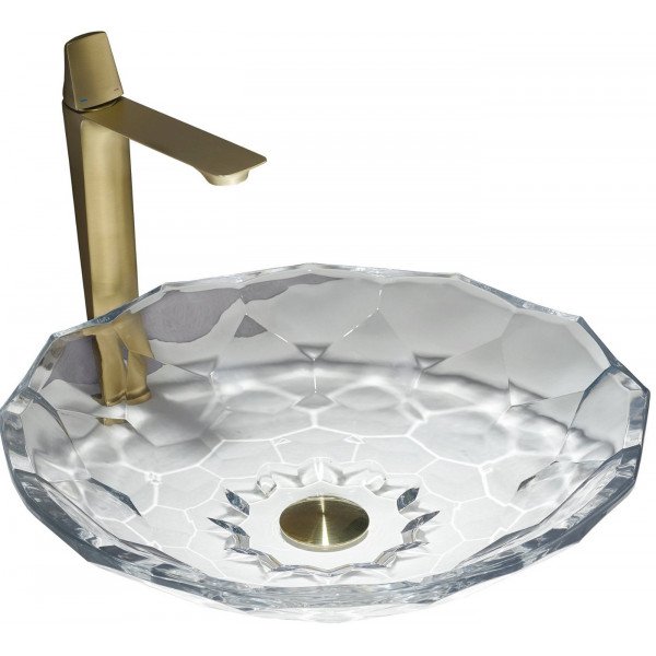 Mexen Inga  sticla  Lavoar pe blat  44 x 44 cm, transparent - 24074400